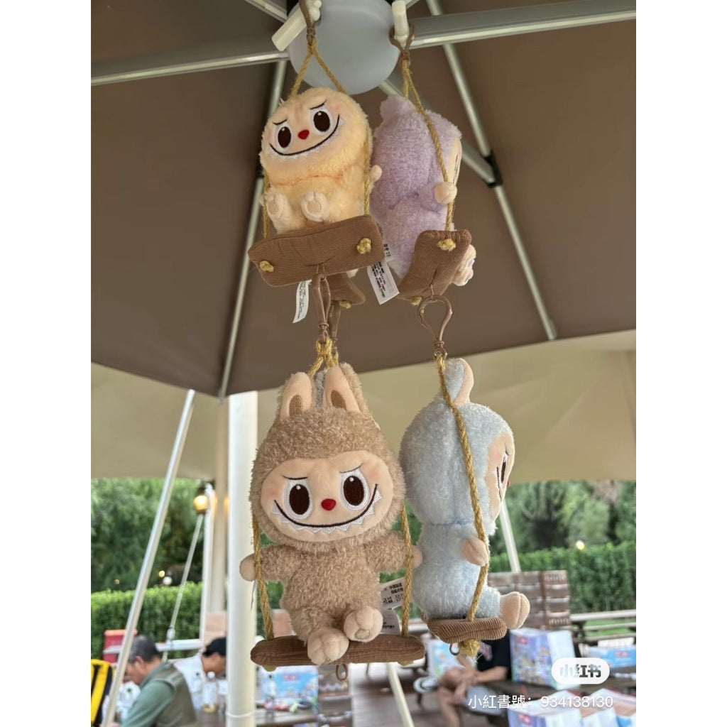 快速預購 ✅ Labubu 鞦韆 木工坊 毛絨娃娃 盲盒 公仔 泡泡瑪特樂園限定 毛絨公仔 popmart 掛件 吊飾