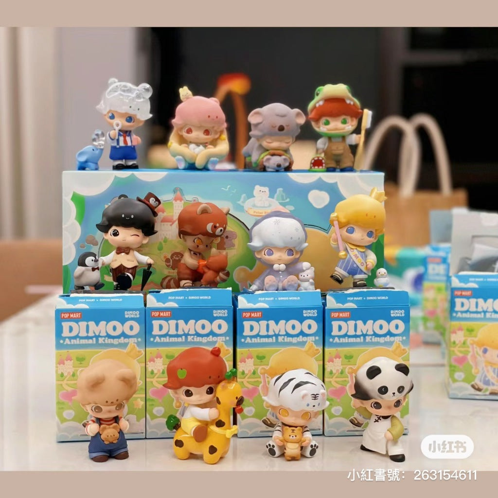 快速預購 ⚡ Dimoo 動物王國 確認款 小猴撈月 公仔 泡泡瑪特 pop mart 盲盒 溫暖北極熊 小熊奶爸 隱藏