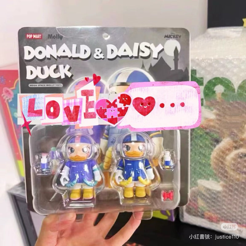 快速預購 ✅ Molly 唐老鴨 100% 黛西 daisy 迪士尼 泡泡瑪特 吊卡 公仔 popmart 宇航員 盲盒