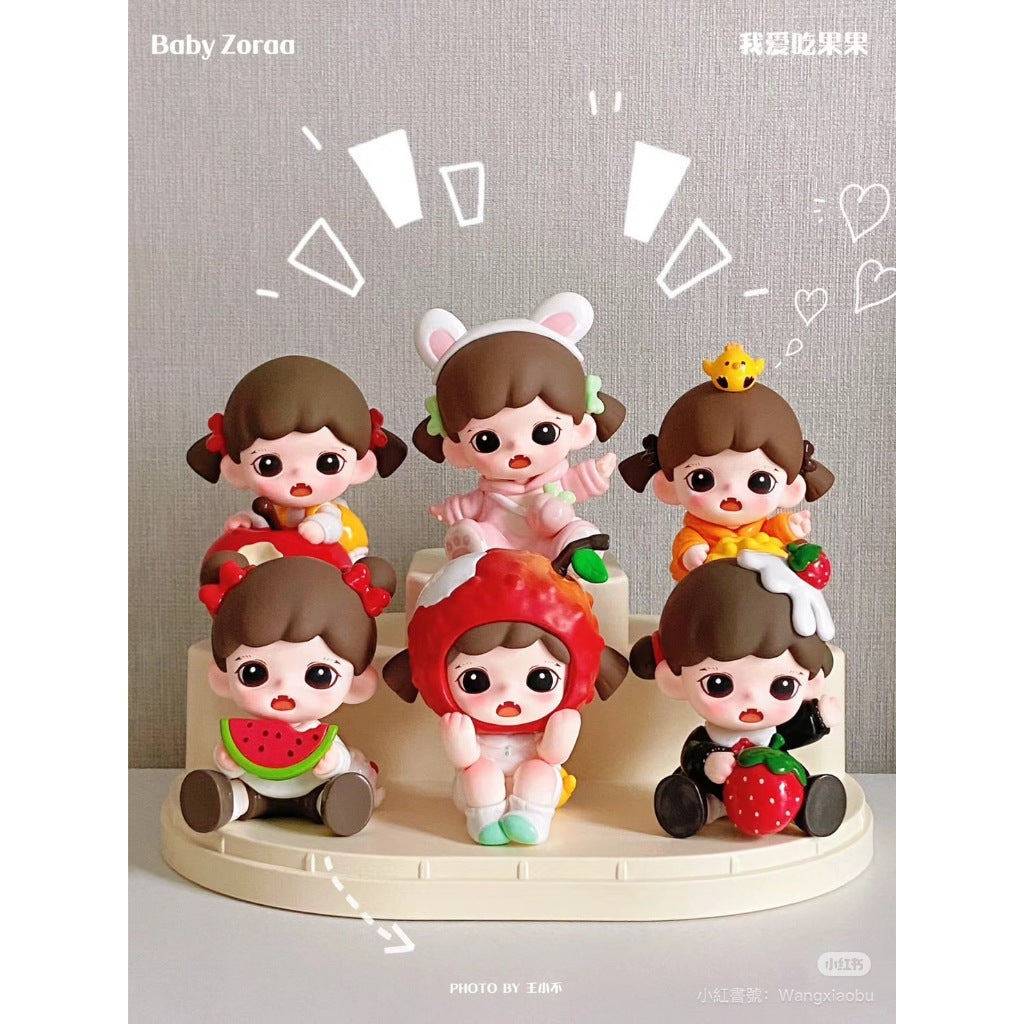 快速預購✅ Zoraa 我愛吃果果 系列 確認款 隱藏 TNT 蜜桃妹妹 盲盒 公仔 香蕉妹妹 禮物 水果 蘋果妹妹