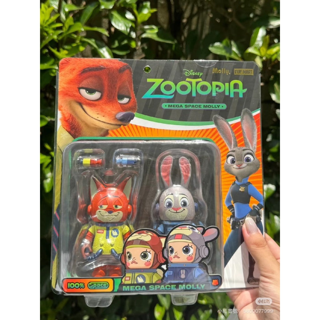 快速預購 ✅ Molly 100% 吊卡 米奇米妮 星河動力航天 唐老鴨 瘋狂動物城 泡泡瑪特 宇航員 公仔 動物方城市
