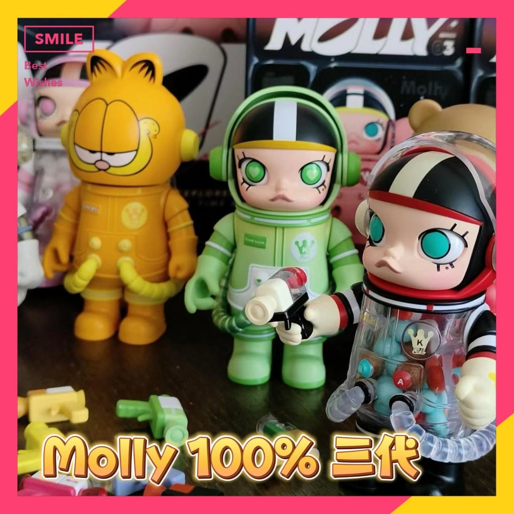 快速預購 ✅ Molly 100% 三代 泰迪熊 加菲貓 3代 泡泡瑪特 MEGA SPACE 100% 確認款 宇航員