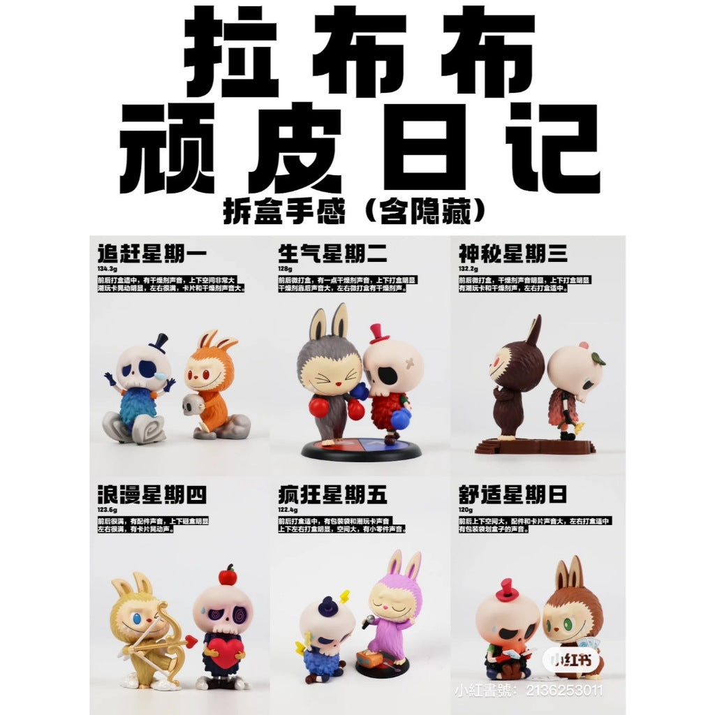 快速預購 ✅ Labubu 頑皮日記 洗漱包 確認款 隱藏 泡泡瑪特 拉布布 盲盒 公仔 浪漫星期四 甜蜜星期六 周邊