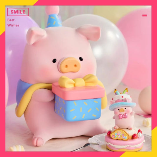 快速預購 ✅ Lulu豬 生日蛋糕套組 五周年紀念款3XL 五周年 罐頭豬 52toys 生日吊卡 公仔 盲盒 擺件