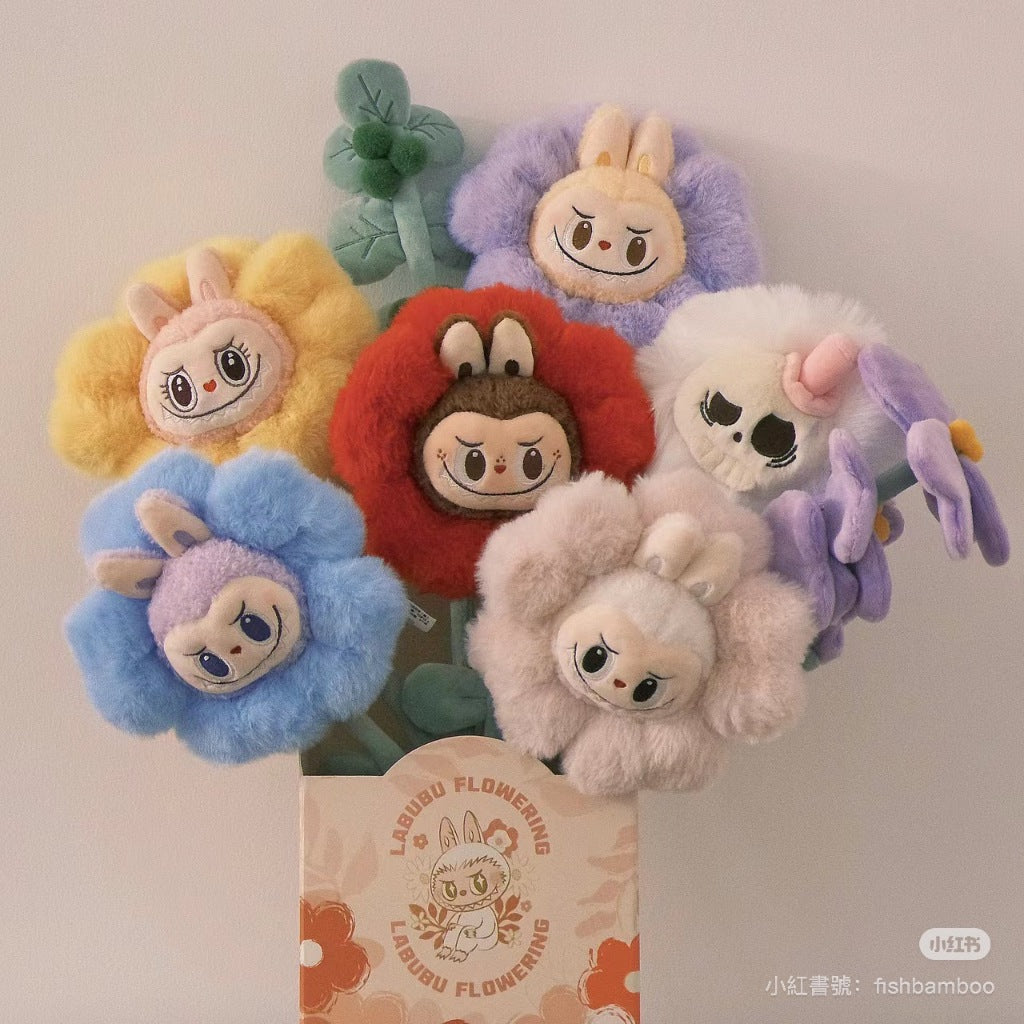 快速預購 ✅ mokoko 花束娃娃 泡泡瑪特樂園 labubu 毛絨娃娃 公仔 盲盒 popmart 春日花花 娃娃