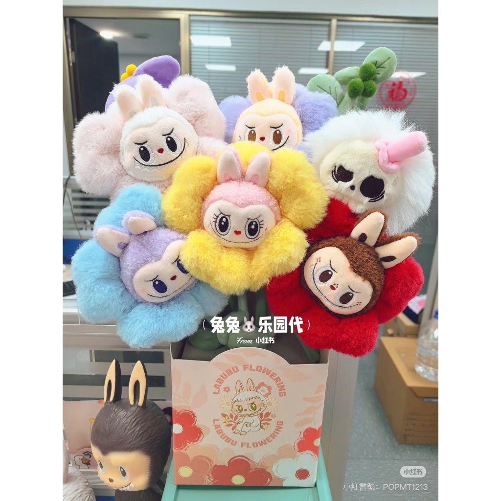 快速預購 ✅ mokoko 花束娃娃 泡泡瑪特樂園 labubu 毛絨娃娃 公仔 盲盒 popmart 春日花花 娃娃