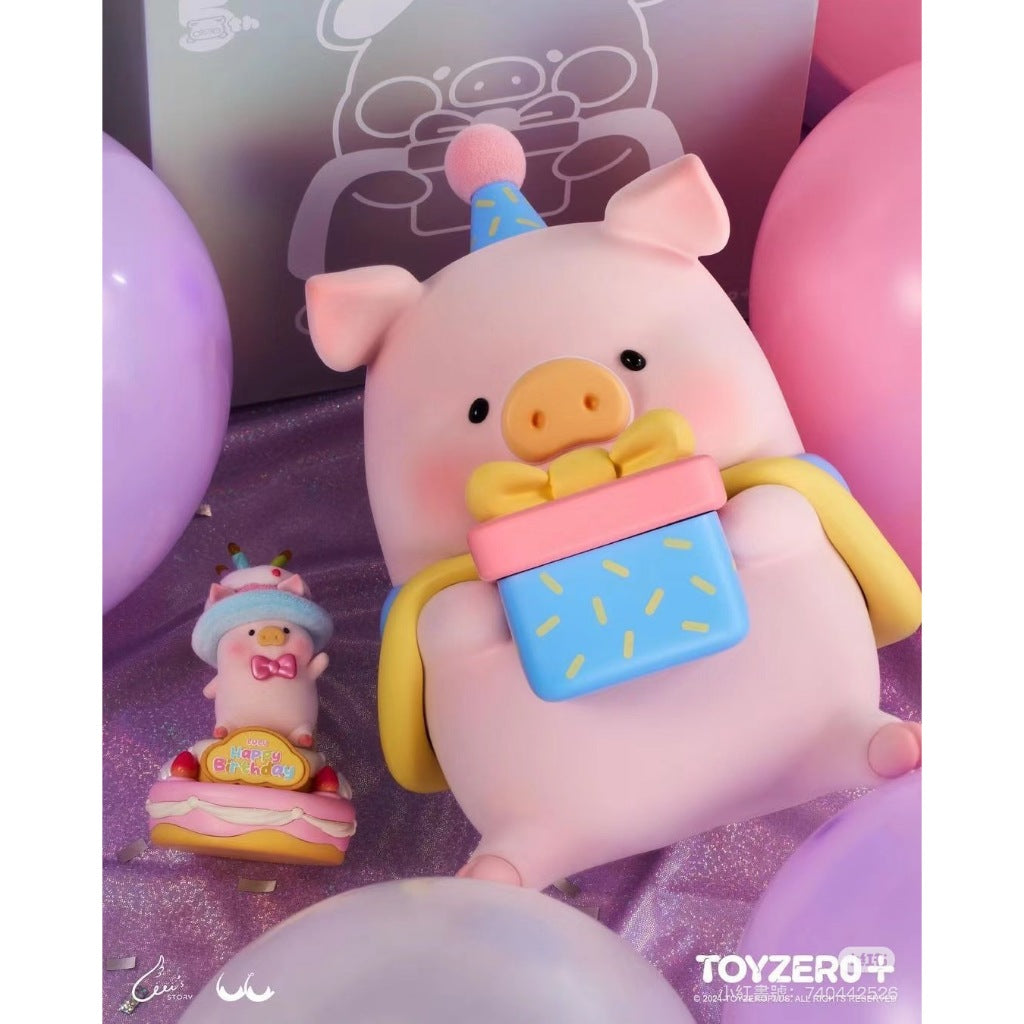 快速預購 ✅ Lulu豬 生日蛋糕套組 五周年紀念款3XL 五周年 罐頭豬 52toys 生日吊卡 公仔 盲盒 擺件