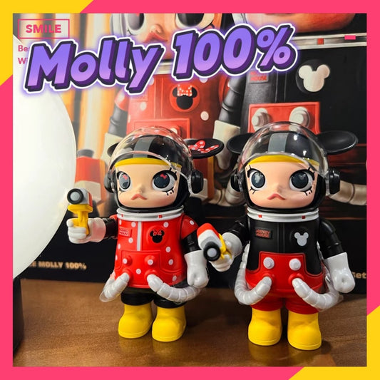 快速預購 ✅ Molly 米奇 米妮 100% 吊卡 迪士尼 聯名 宇航員 手辦 公仔 泡泡瑪特 popmart 茉莉