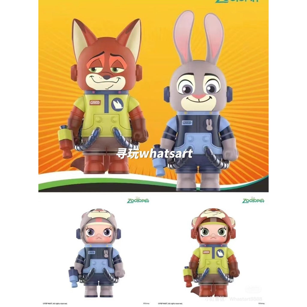 快速預購 ✅ Molly 100% 吊卡 米奇米妮 星河動力航天 唐老鴨 瘋狂動物城 泡泡瑪特 宇航員 公仔 動物方城市