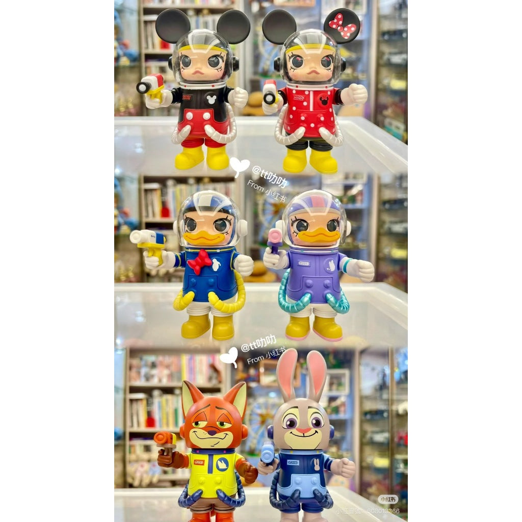 快速預購 ✅ Molly 100% 吊卡 米奇米妮 星河動力航天 唐老鴨 瘋狂動物城 泡泡瑪特 宇航員 公仔 動物方城市