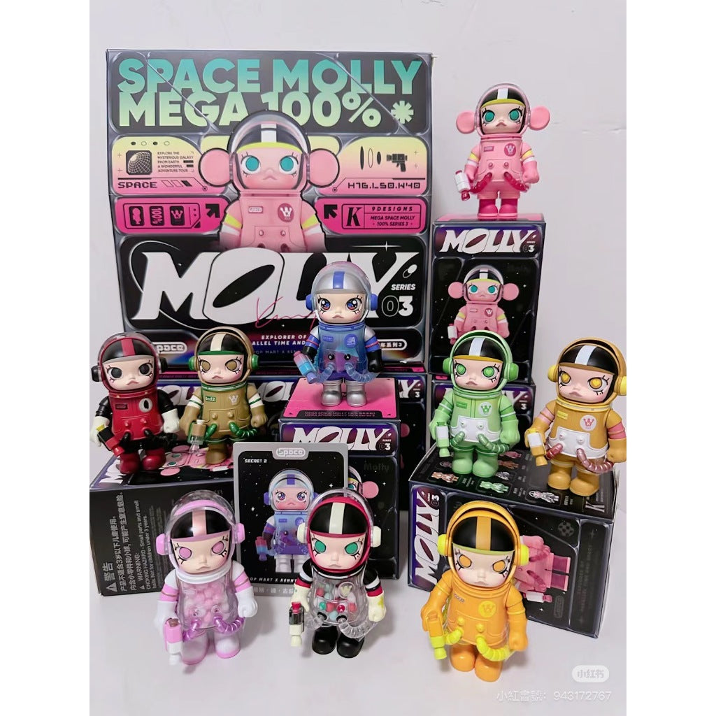 快速預購 ✅ Molly 100% 三代 泰迪熊 加菲貓 3代 泡泡瑪特 MEGA SPACE 100% 確認款 宇航員