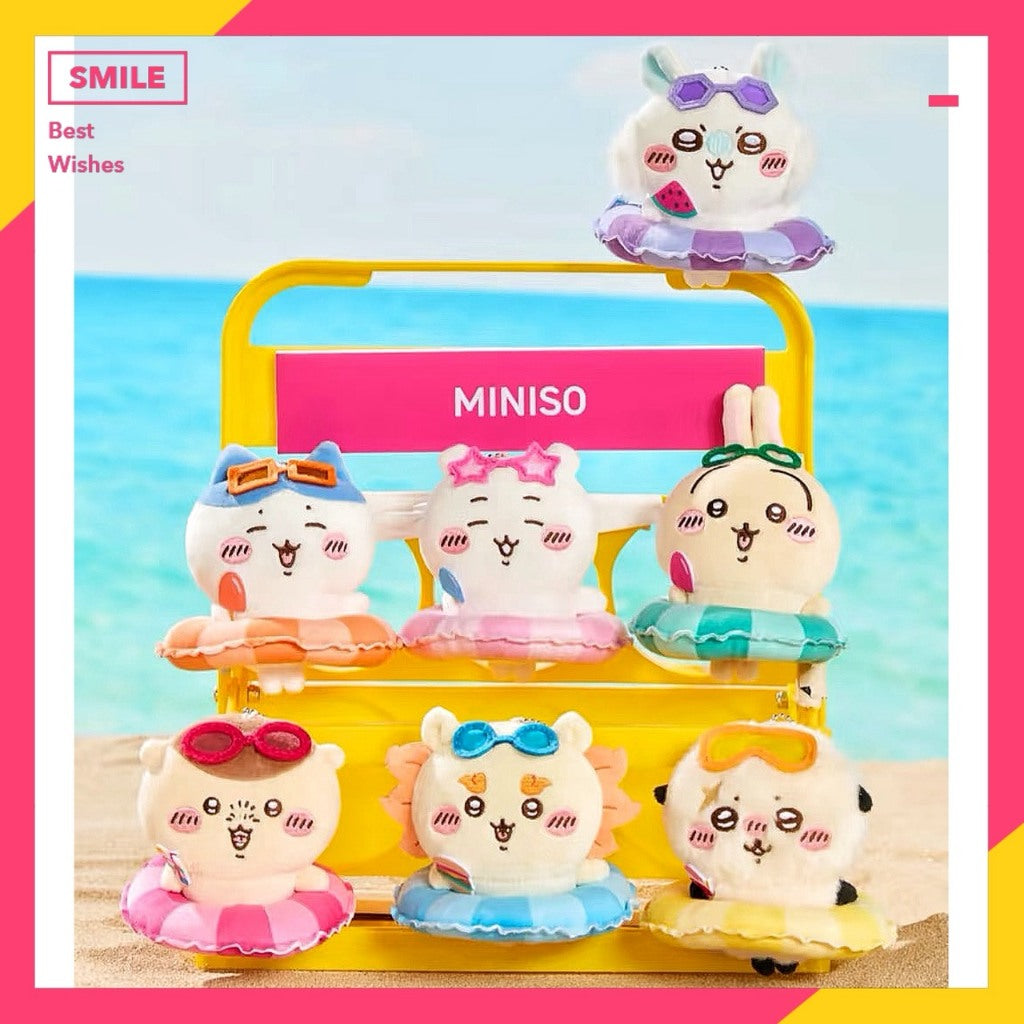 快速預購🔥 吉伊卡哇 泳圈掛件 夏日季 Miniso 毛絨公仔 名創優品 烏薩奇 小八 chiikawa 雨衣 吊飾