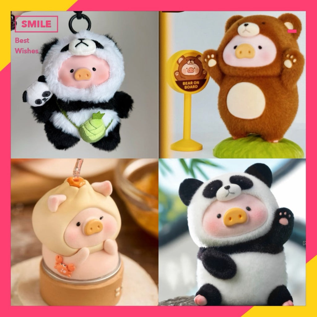 快速預購 ✅ Lulu豬 熊出沒吊卡 蟹黃包 熊貓 公仔 52toys 吊卡 lulu 罐頭豬 搪膠熊貓掛件 吊飾