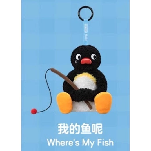 快速預購 🔥 Baby Molly × PINGU 快樂垂釣 搪膠掛件 毛絨娃娃 掛飾 企鵝 茉莉 公仔 盲盒 確認款