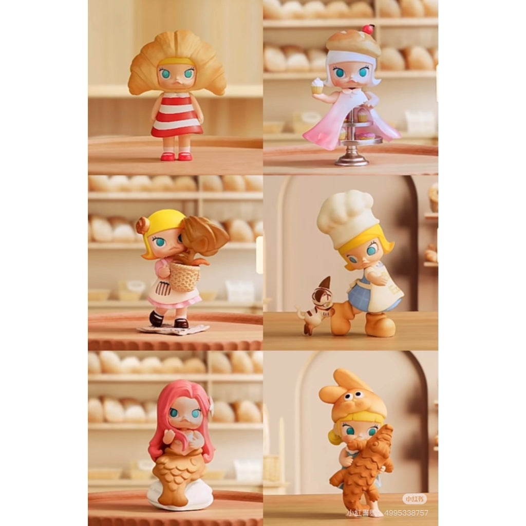 快速預購 🔥 Molly 麵包腦袋 茉莉 公仔 盲盒 確認款 隱藏 鬆軟麵包鞋 鱷魚先動的口 泡泡瑪特 popmart