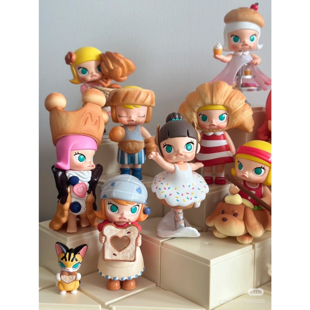 快速預購 🔥 Molly 麵包腦袋 茉莉 公仔 盲盒 確認款 隱藏 鬆軟麵包鞋 鱷魚先動的口 泡泡瑪特 popmart