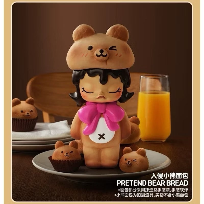 快速預購 🔥 Molly 麵包腦袋 茉莉 公仔 盲盒 確認款 隱藏 鬆軟麵包鞋 鱷魚先動的口 泡泡瑪特 popmart