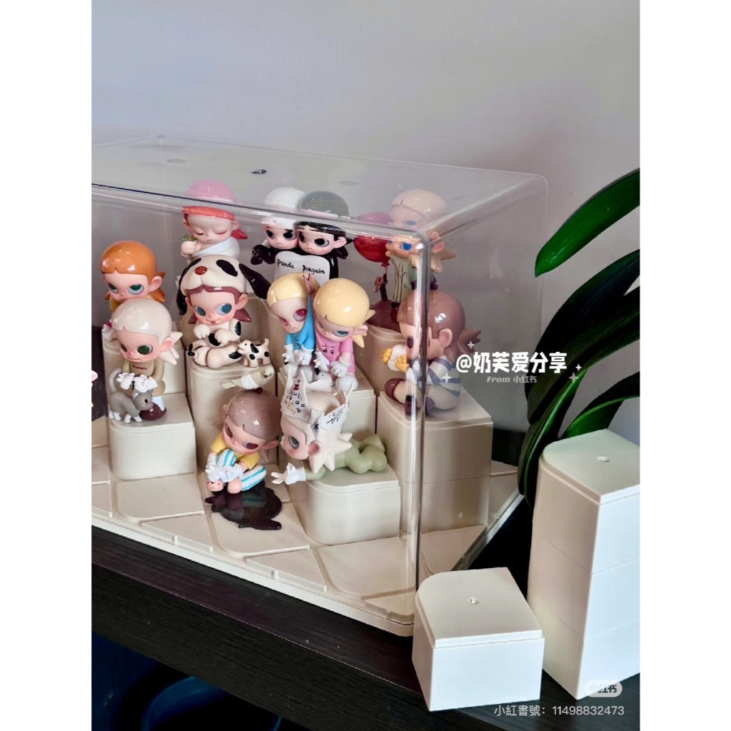 特價優惠中 🔥 積木展示盒 免組裝 收納盒 公仔展示盒 泡泡瑪特 popmart 壓克力盒 收藏盒 展示櫃 可堆疊