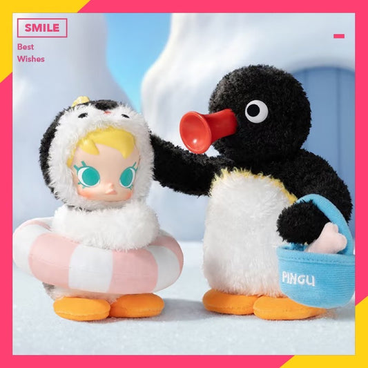 快速預購 🔥 Baby Molly × PINGU 快樂垂釣 搪膠掛件 毛絨娃娃 掛飾 企鵝 茉莉 公仔 盲盒 確認款