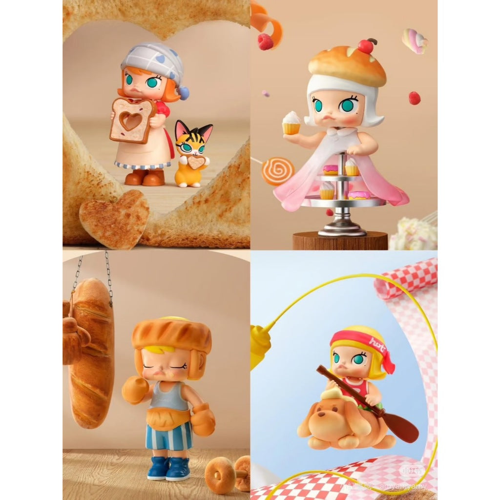 快速預購 🔥 Molly 麵包腦袋 茉莉 公仔 盲盒 確認款 隱藏 鬆軟麵包鞋 鱷魚先動的口 泡泡瑪特 popmart