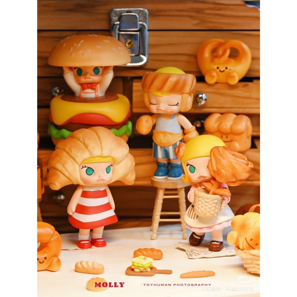 快速預購 🔥 Molly 麵包腦袋 茉莉 公仔 盲盒 確認款 隱藏 鬆軟麵包鞋 鱷魚先動的口 泡泡瑪特 popmart
