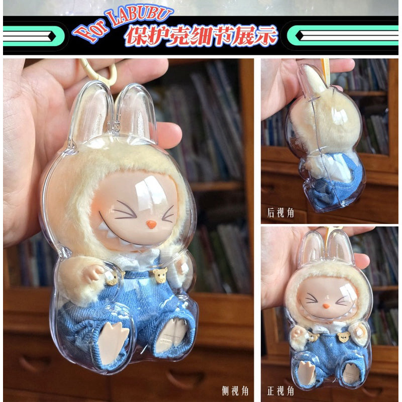 台灣現貨 ✅ Labubu 坐坐派對 保護殼 掛件 收納殼 確認款 甜滋滋 眼巴巴 毛絨掛件 娃娃吊飾 公仔 泡泡瑪特