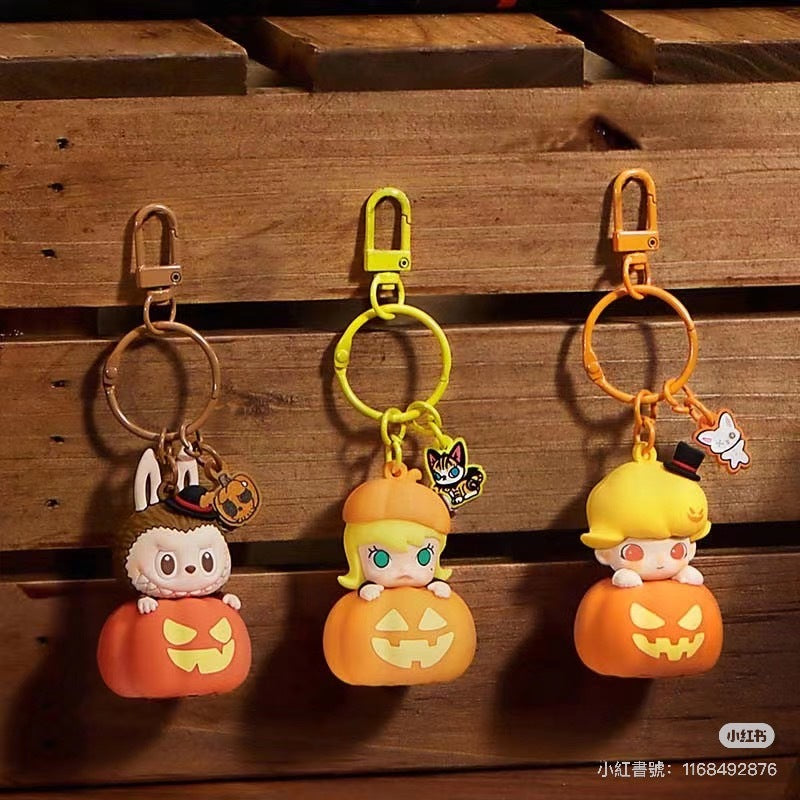 快速預購 ✅ Labubu 搗蛋鬼 吊卡 南瓜發光掛件 dimoo molly 萬聖派對 公仔 吊飾 泡泡瑪特 禮物
