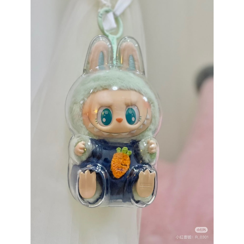 台灣現貨 ✅ Labubu 坐坐派對 保護殼 掛件 收納殼 確認款 甜滋滋 眼巴巴 毛絨掛件 娃娃吊飾 公仔 泡泡瑪特