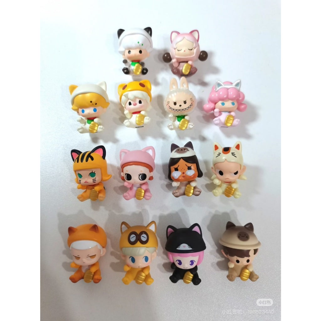 快速預購 ✅ 招財貓貓萌粒 泡泡萌粒 pop bean 食玩 迷你公仔 泡泡瑪特 萌粒收納 招財貓 labubu 異形瓶