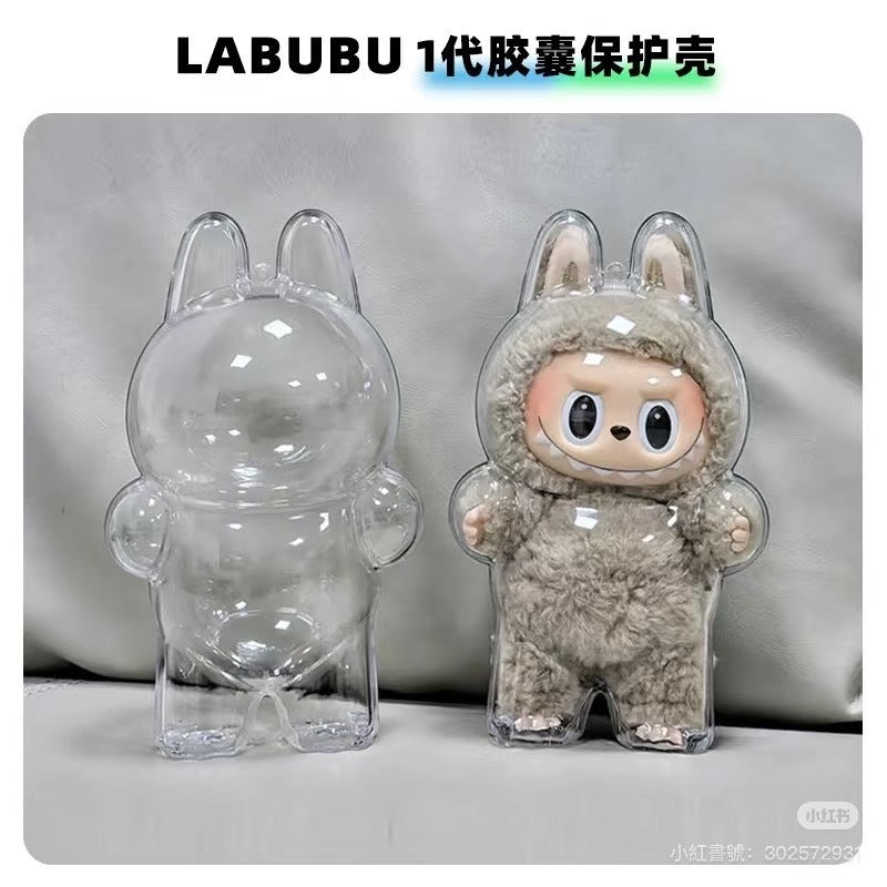 台灣現貨 ✅ Labubu 坐坐派對 保護殼 掛件 收納殼 確認款 甜滋滋 眼巴巴 毛絨掛件 娃娃吊飾 公仔 泡泡瑪特