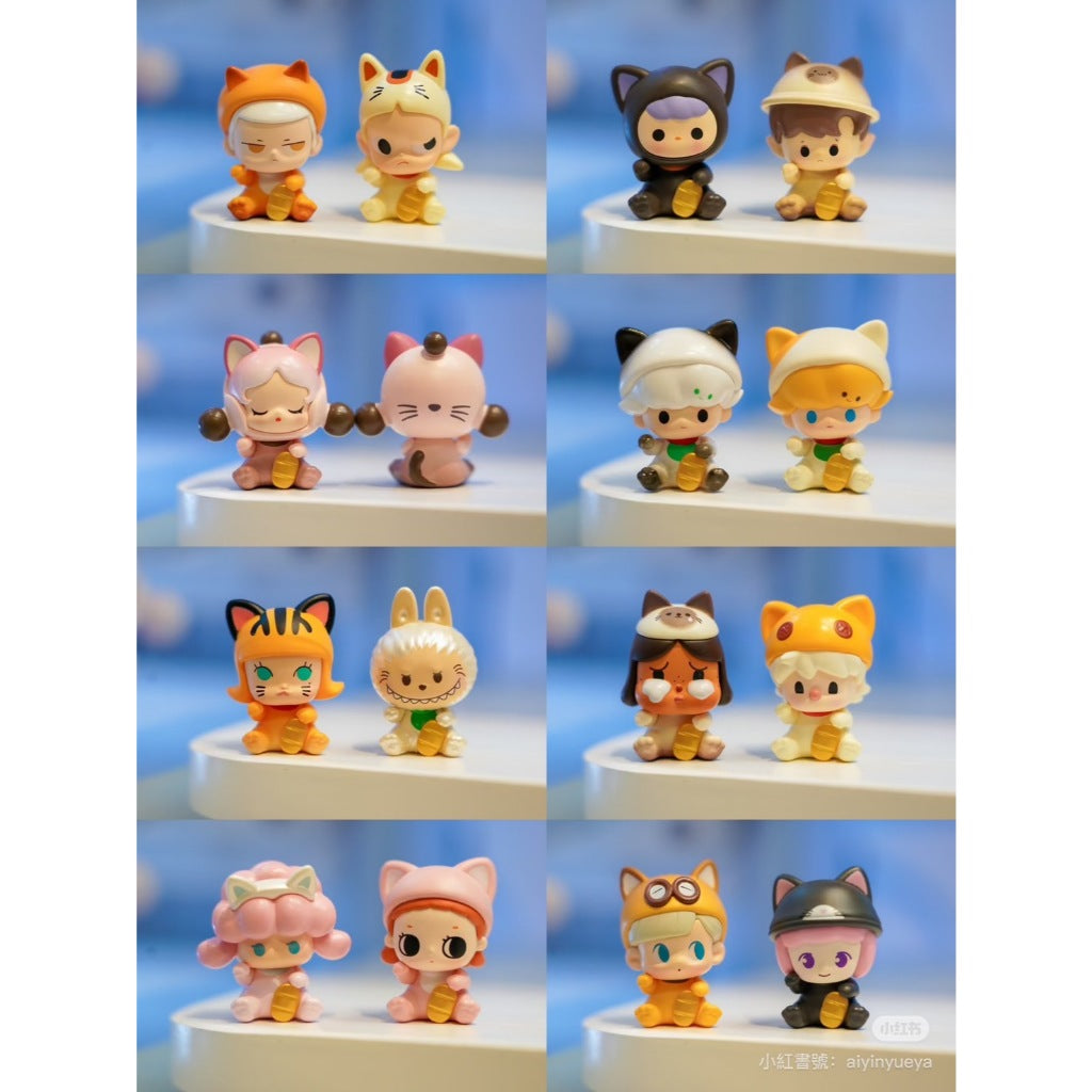 快速預購 ✅ 招財貓貓萌粒 泡泡萌粒 pop bean 食玩 迷你公仔 泡泡瑪特 萌粒收納 招財貓 labubu 異形瓶