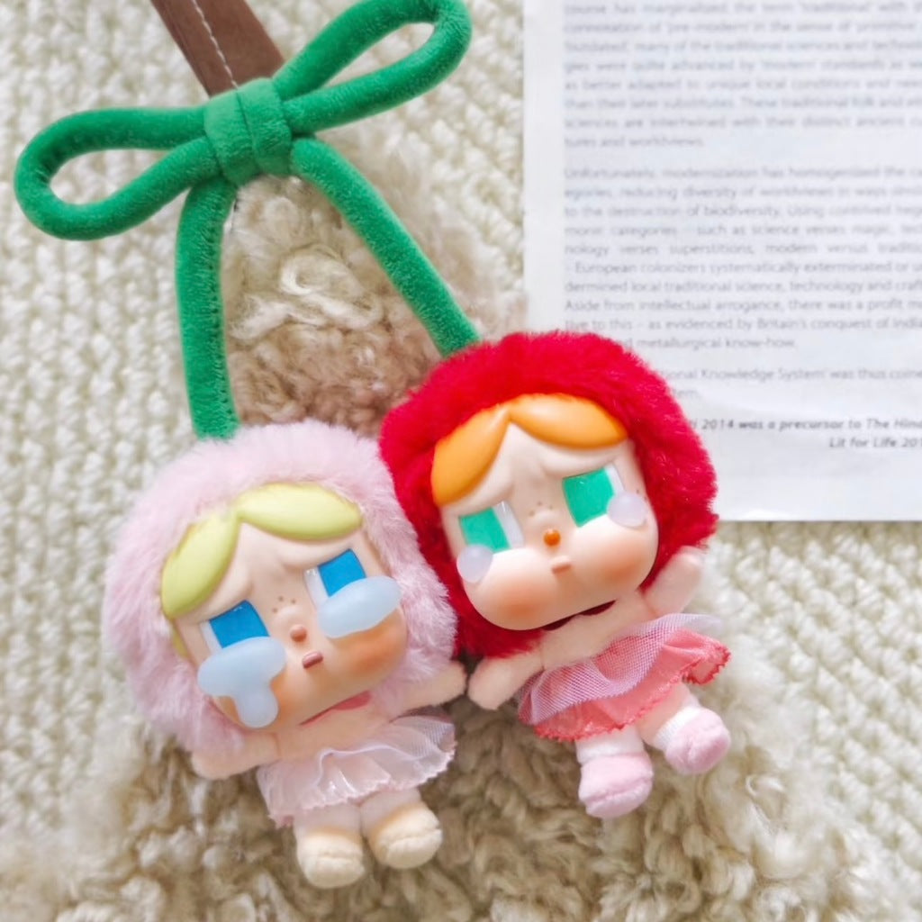 快速預購🔥 哭娃 甜在一起 毛絨搪膠掛件 耳機包 燈芯絨單肩包 漂浮 泡泡瑪特 公仔 CRY BABY 吊卡 哭哭熊