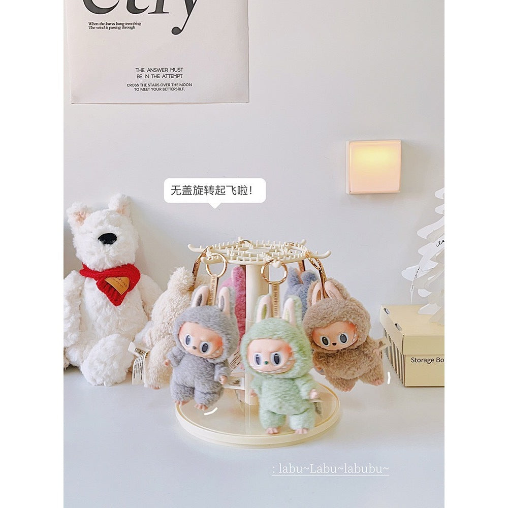 現貨秒發 🔥 旋轉收納架 毛絨搪膠掛件 壓克力盒 收納盒 展示盒 展示架 透明盒 泡泡瑪特 吊飾收納 娃娃 掛件 公仔盒