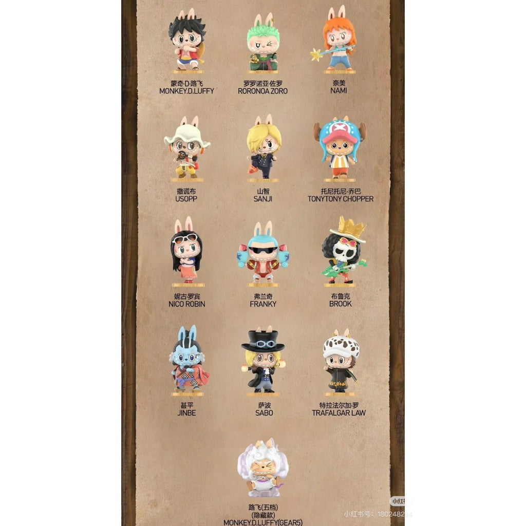 快速預購 ✅ Labubu 海賊王 確認款 隱藏 泡泡瑪特 拉布布 盲盒 公仔 喬巴 魯夫 蒙奇D 路飛 popmart