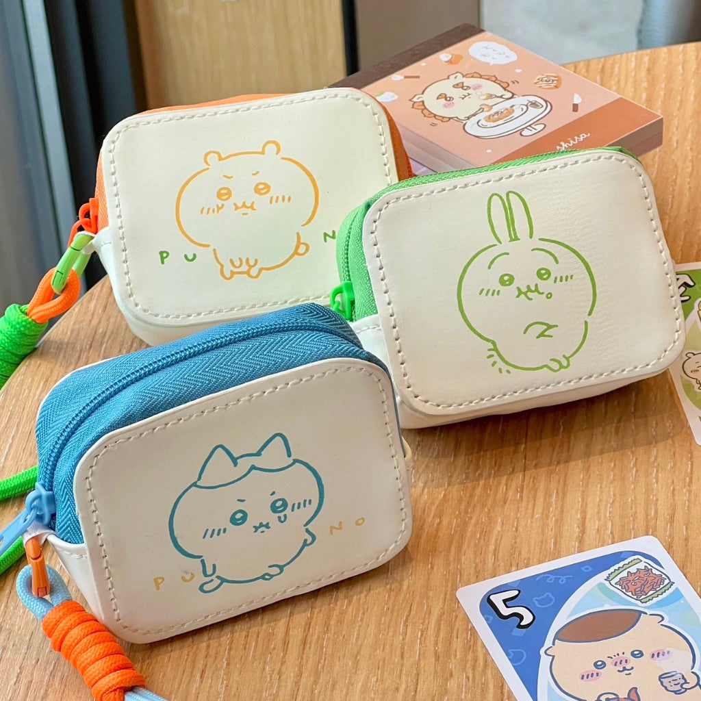 快速預購🔥 Miniso 吉伊卡哇 皮革 耳機包 零錢包 名創優品 烏薩奇 小八 chiikawa 飛鼠 小包 收納包