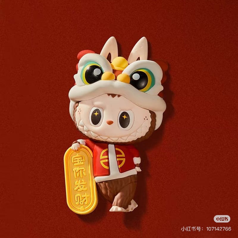 快速預購🔥 樂園限定 寶你發財 冰箱貼 mokoko Labubu 新年冰箱貼 小吊卡 泡泡瑪特樂園 popmart