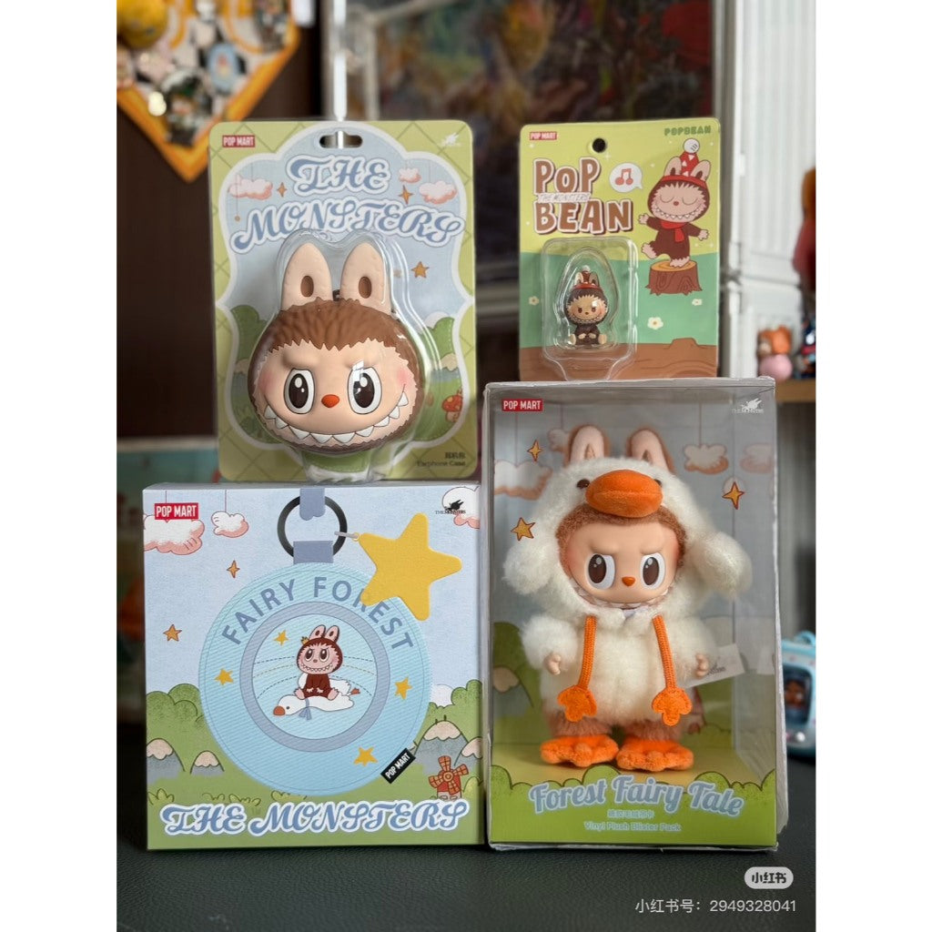 快速預購 ✅ Labubu 森林童話 等待序幕 萌粒 搪膠毛絨吊卡 耳機包 泡泡瑪特 公仔 popmart 積分兌換