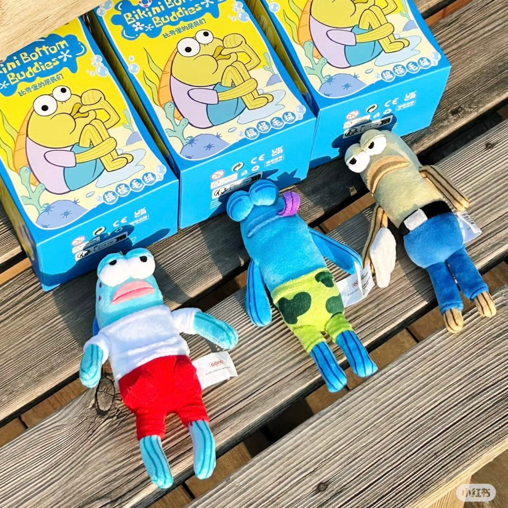 快速預購 ✅ 比奇堡的居民們 確認款 泡泡瑪特 毛絨掛件 公仔 毛絨娃娃 隱藏 海綿寶寶 打工魚 沙丁魚兄弟 呆呆魚