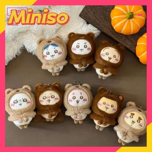 快速預購🔥 吉伊卡哇 毛茸茸季 小熊頭套掛件 Miniso 毛絨公仔 名創優品 烏薩奇 小八 chiikawa 吊飾