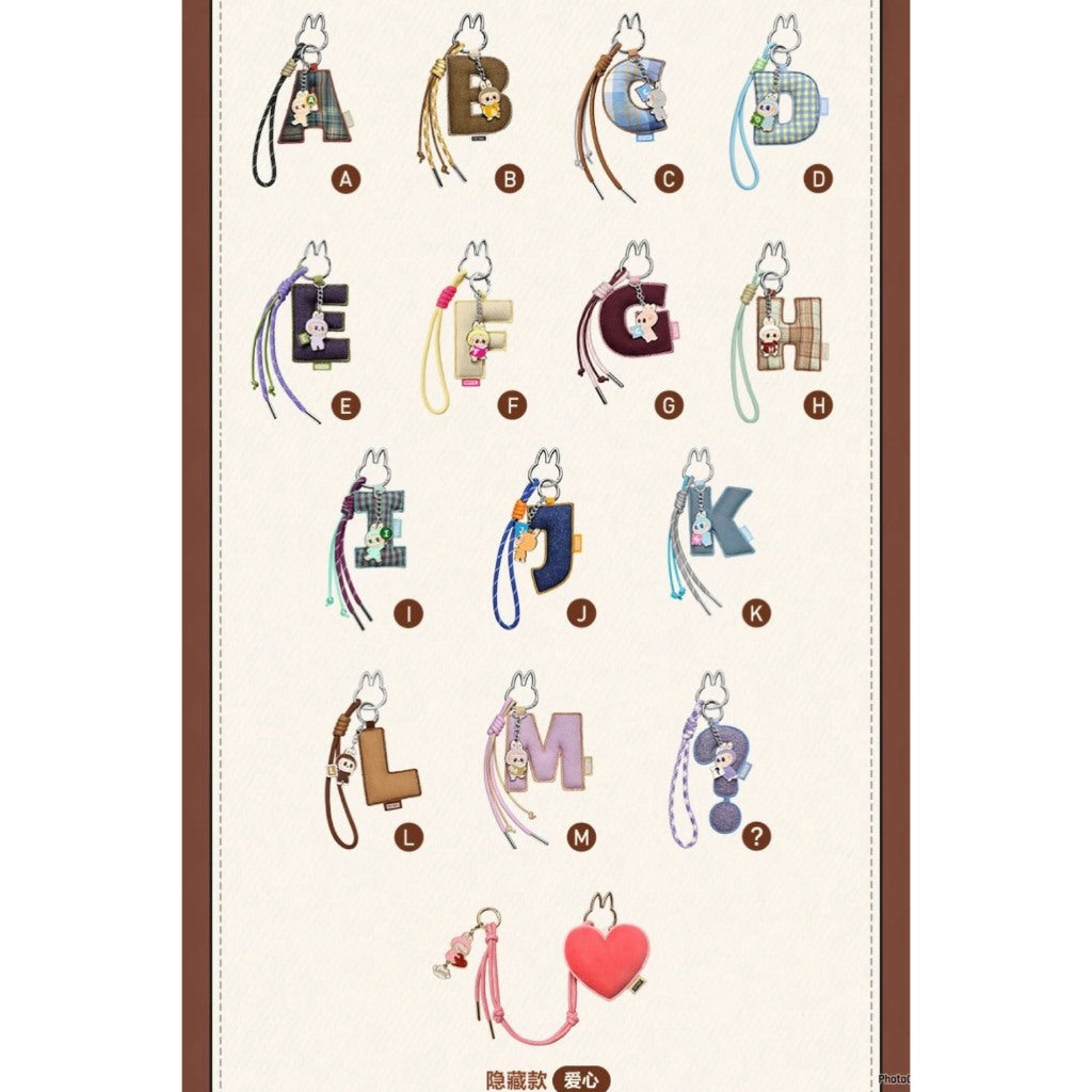 快速預購🔥 Labubu 心底密碼字母掛件 確認款 拉布布 盲盒 泡泡瑪特 公仔 popmart 隱藏 吊飾 端盒
