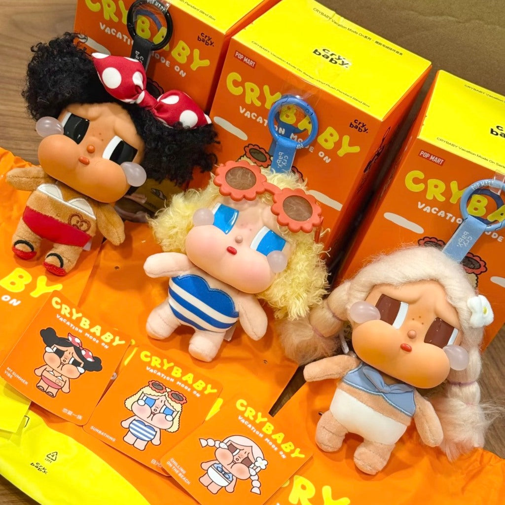 快速預購🔥 哭娃 假日信號 Vacation mode on 戀夏一族 毛絨搪膠掛件 泡泡瑪特 公仔 CRY BABY