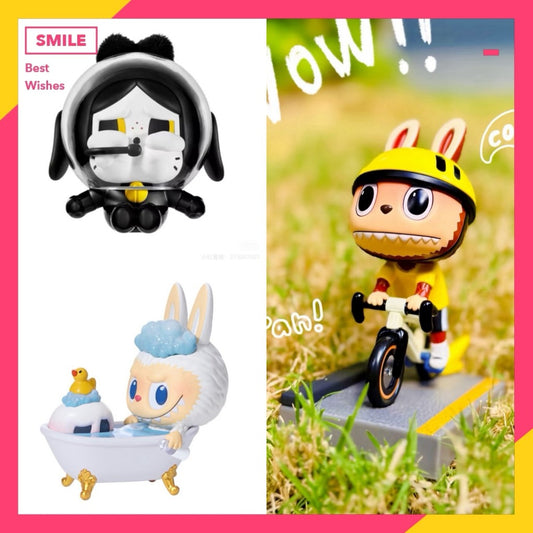 快速預購🔥 Labubu 泡泡浴 吊卡 哭娃 夏日騎行 宇航貓 crybaby 確認款 泡泡瑪特 公仔 popmart