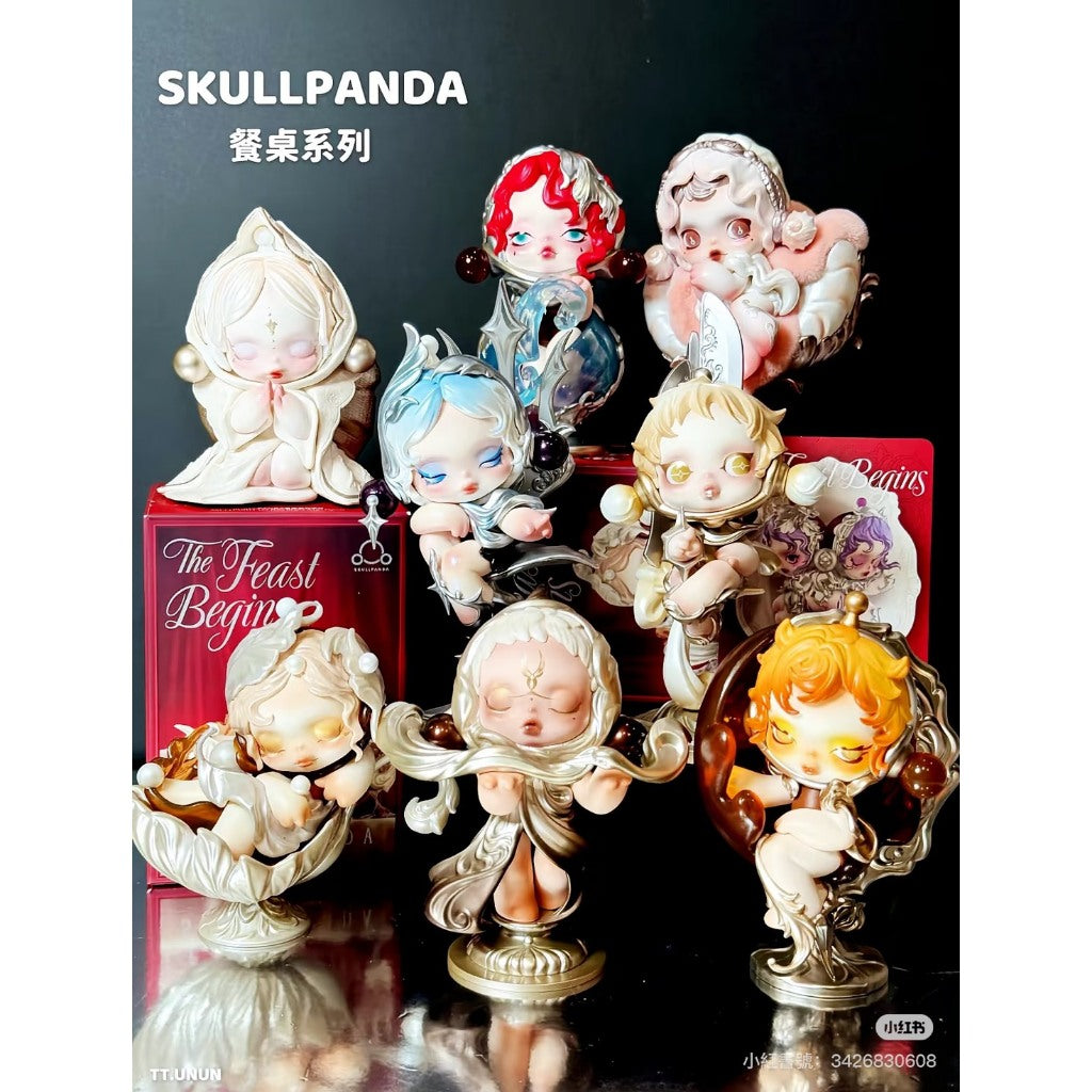 快速預購🔥 Skullpanda 餐桌系列 確認款 泡泡瑪特 popmart 隱藏 公仔 擺件 盛宴 餐巾的默守 SP