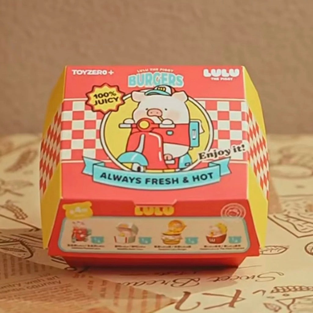 快速預購 ⚡ Lulu豬 漢堡急送可動 確認款 公仔 52toys 盲盒 罐頭豬 端盒 薯Lulu最香 驚喜Lulu堡